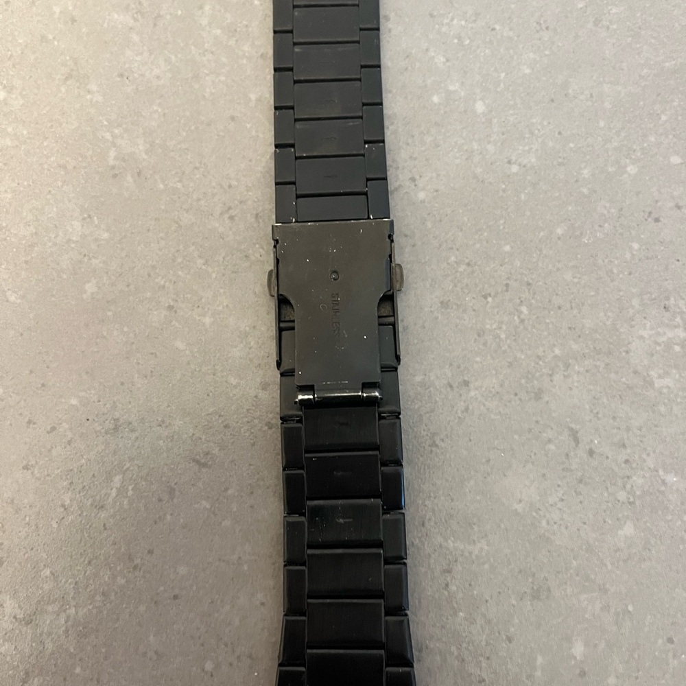 Black Stainless Steel Men's Watch band
